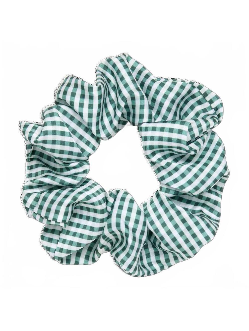 ⭐PICK 3/$15 Wet Brush x Hill House Large Silk Scrunchie Green Gingham